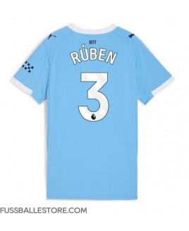 Günstige Manchester City Ruben Dias #3 Heimtrikot Damen 2025-26 Kurzarm